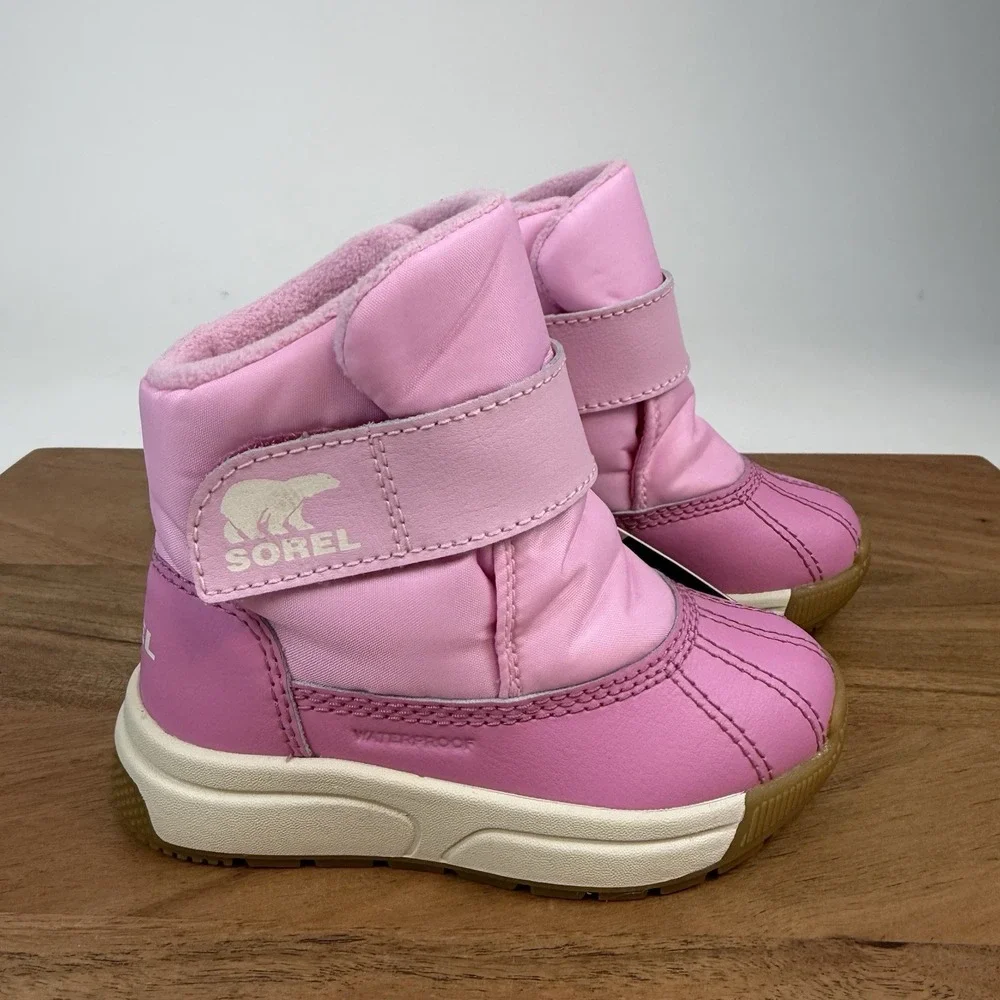 New Little Kids Sorel Whitney III Waterproof‎ Pink Winter Mid Boots Size 7 C